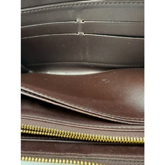 LOUIS VUITTON Merlot Monogram Patton Leather Zip Continental Wallet*purple EUC - Picture 12 of 15